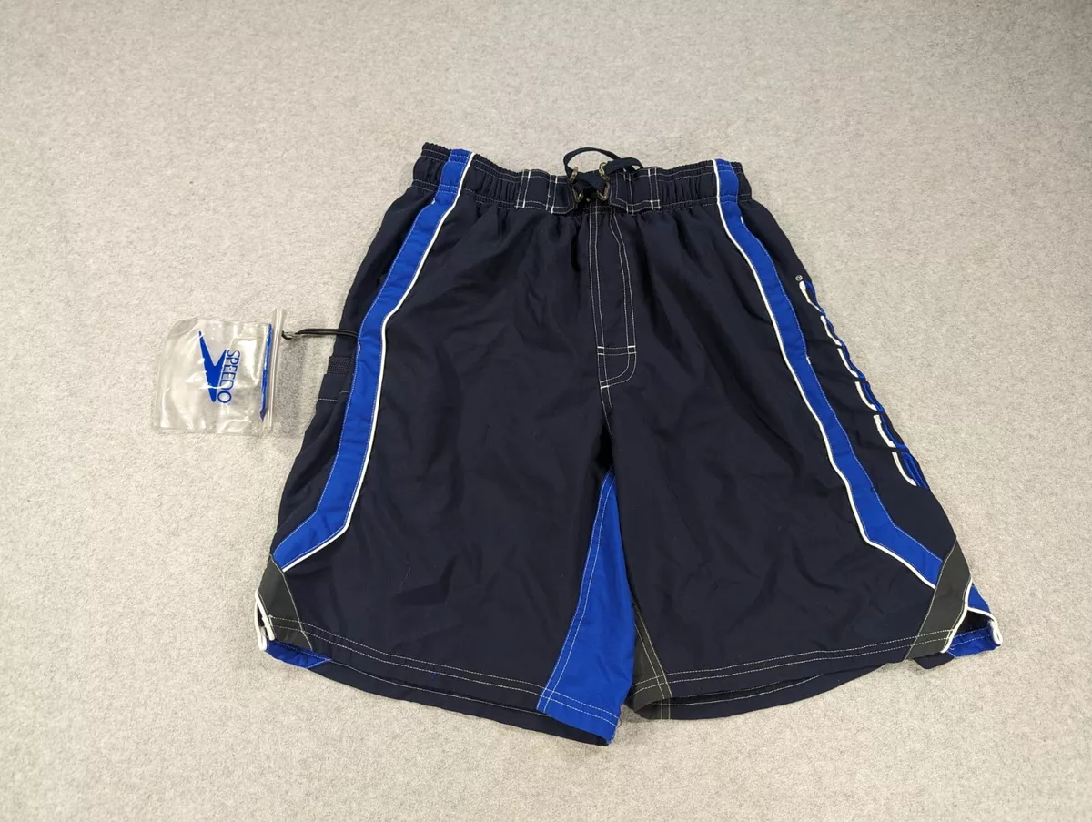 Speedo Board Shorts Mens Medium Navy Blue Swim Trunks Chino