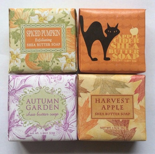 Greenwich Bay Shea Butter FALL AUTUMN Spa Soap, 1.9 oz., Set of 4 Bars! - 第 1/6 張圖片