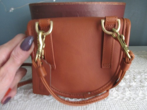 Vintage Coach 9826 British Tan Leather Mini Belt Bag Crossbody Small Purse - Picture 3 of 11