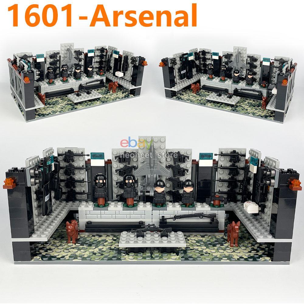 MOC Military WWII Army Fortress Baseplate Building Blocks Bricks ...