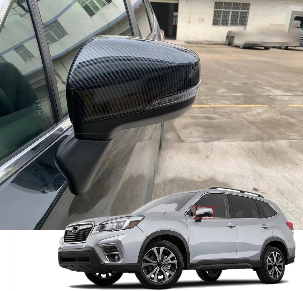 For Subaru 2019 2023 XV Accessories Carbon Fiber Side Mirror Covers Trim Cap