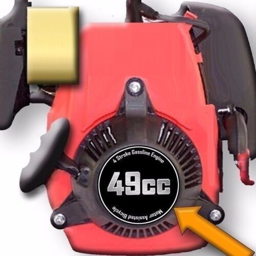 49cc,4 Stroke Motorized Bicycle Engine Decals Graphic Detail Kit Emblem - Bild 3 von 3