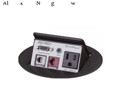 Altinex TNP128 Tilt N Plug JR Hybrid Analog/Digital Tabletop A/V ...