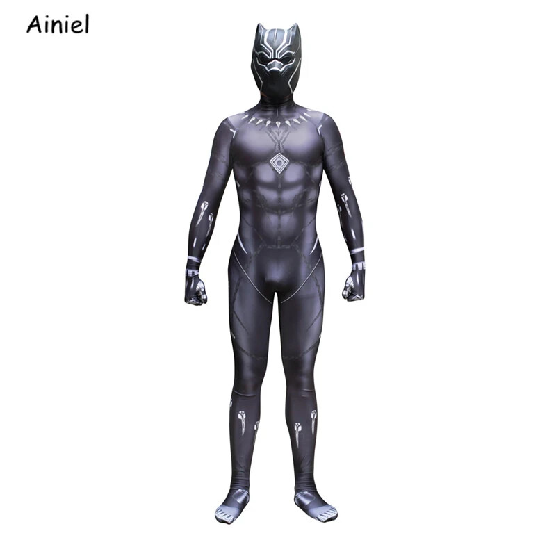 Black Panther Cosplay Costume Spandex Zentai Jumpsuit 3XL | eBay
