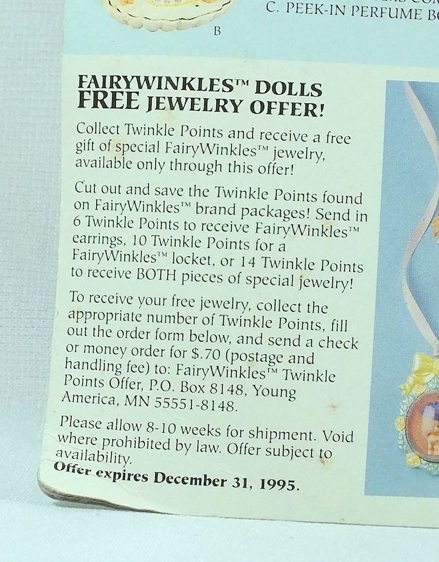 Fairy Winkles Hide ‘N Play Jewelry Box NEW on Sealed Card Package