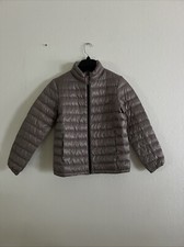 Uniqlo Jacket Kids Puffer Ultra Light Down Packable Taupe