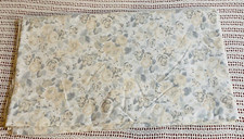 LAURA ASHLEY Flat Sheet Gray Beige White Floral 100 Cotton Full OEKO-TEX