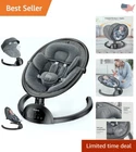 Portable Baby Swing - 3 Seat Positions, 5 Point Harness, 5 Speeds - Versatile