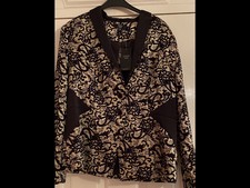 Joanna Hope Ladies Black And Gold Jacket Size 16