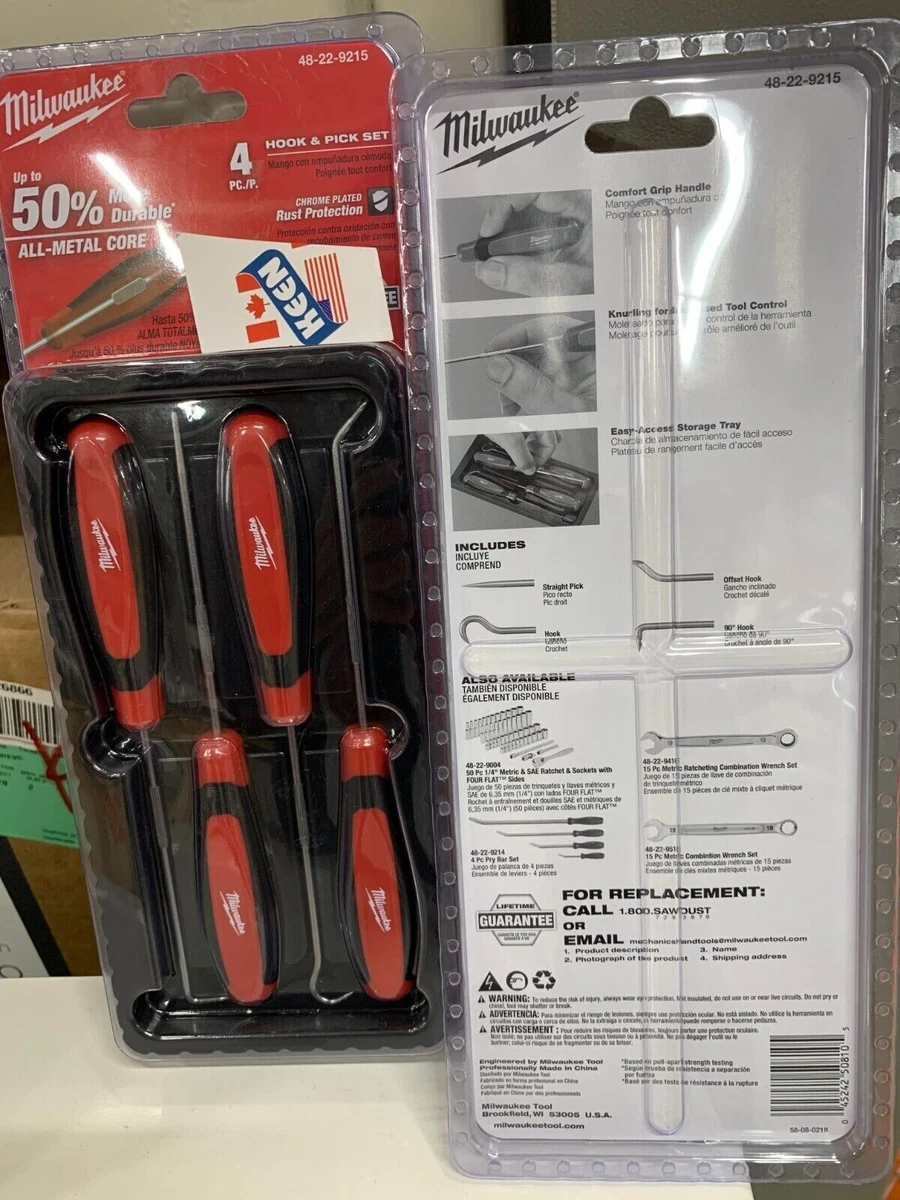 Milwaukee CANADA Hook Pick Set 4 Piece