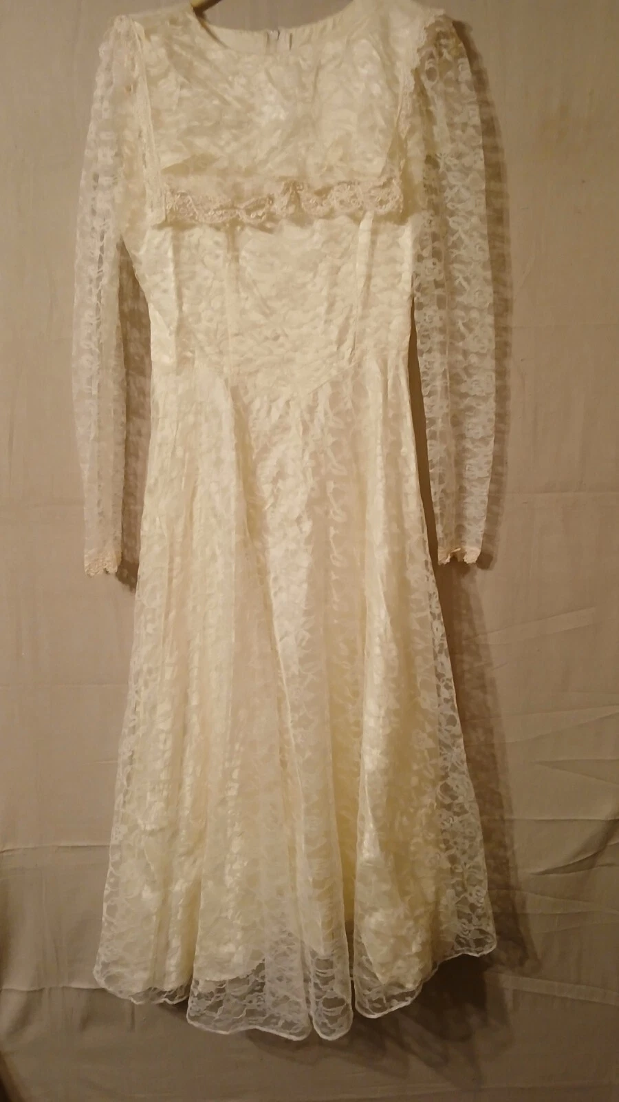 OFF WHITE vecch abitoo bianco sporcoe vintage pic conccia br inzzo pizzoezza lung 51""o lung 13""o