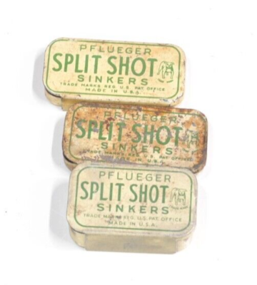 Boîte De Plombs Pflueger Split Shot – 28 Boîtes, Taille 3/0, Vintage, NIB