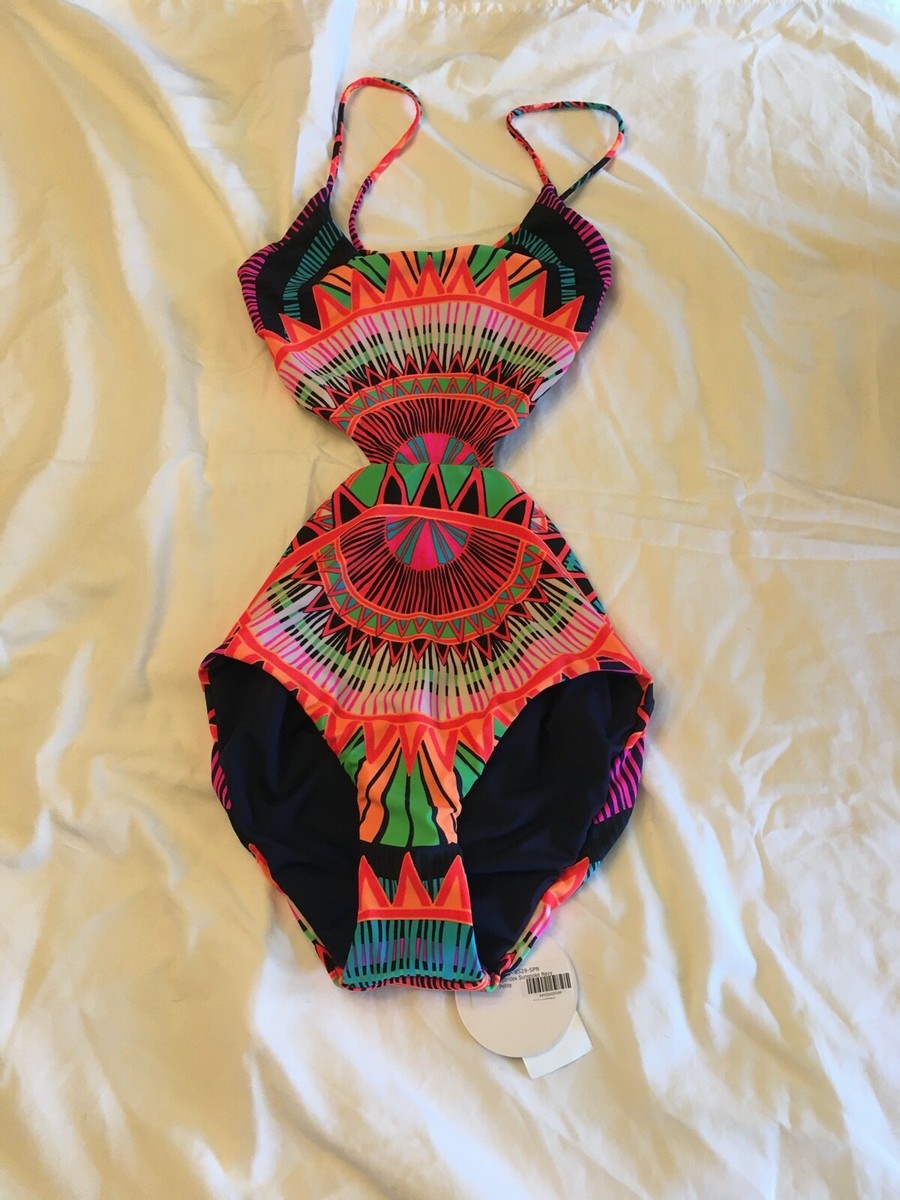 Mara Hoffman Swim Reversible Lace Back One Piece Swimsuit