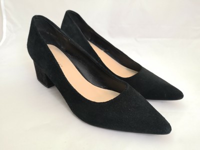 black suede court shoes uk