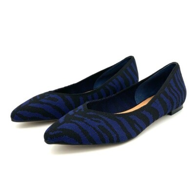 Corso Como Julia Knit Flats Women s Size 8 Tiger Stripe Point Toe Slip On