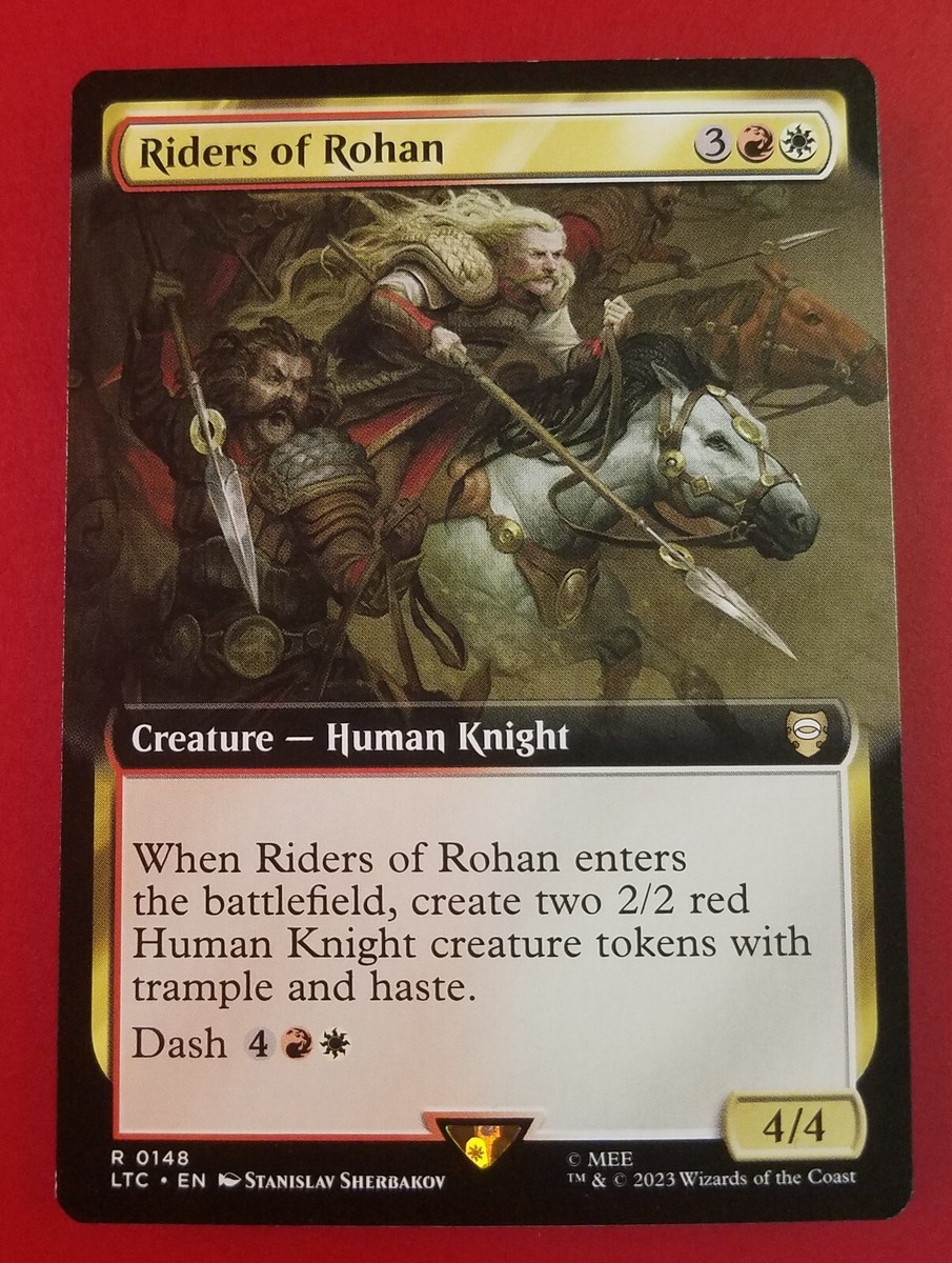 riders of rohan mtg card Amazon.com: Magic The Gathering The Lord of The Rings: Tales of  Middle-Earth Commander Deck 1 + Collector Booster Sample Pack : Toys & Games main image 0