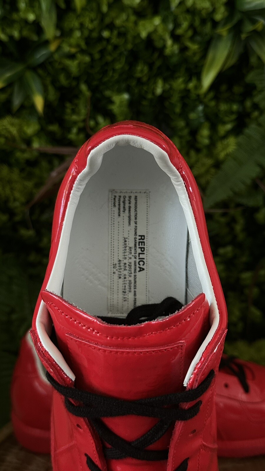 Maison Margiela Replica Lace-Up Sneakers 'Red Patent' S37WS0582P4487 image 6