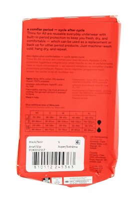Mutandine Assorbenti THINx Super Black - Taglia S - Nuove In Scatola - Foto 3