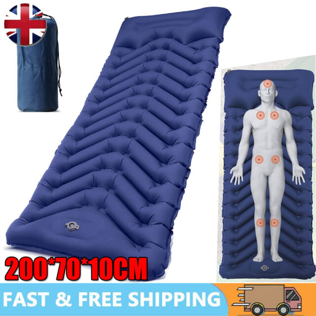 Single Camping Mat 10CM Thick Self Inflating Inflatable Camp Roll Mattress + Bag Single Camping Mat 10CM Thick Self Inflating Inflatable Camp Roll Mattress + Bag