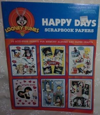Leisure Arts Looney Tunes HAPPY DAYS 16 Scrapbook Papers