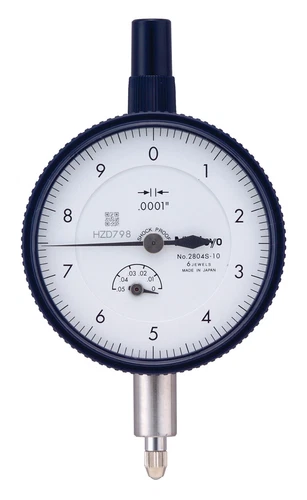 Mitutoyo 2804A-10 - Dial Indicator Std .0001-.05", 4-48 UNF, 3/8" Stem, Lug