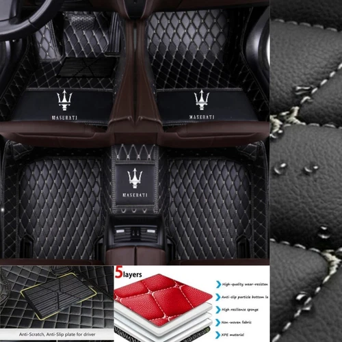 For Maserati Ghibli Gran Turismo Quattroporte Car Floor Mats Waterproof Custom - Imagen 9 de 35