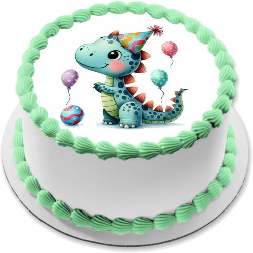 Topper per torta dinosauro decorazione festa commestibile festa compleanno regalo cupcake - Foto 2 di 14