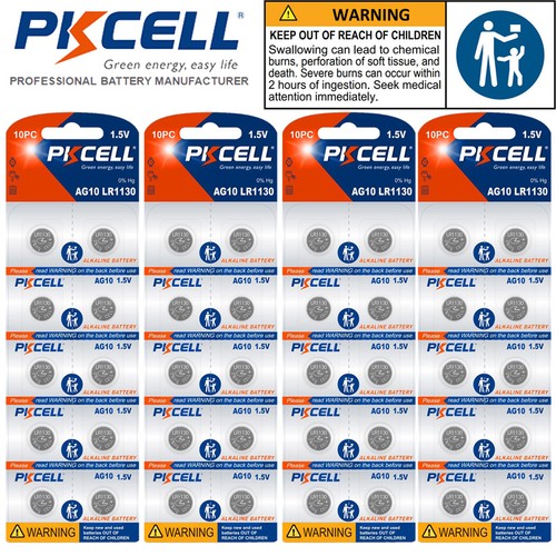 Lot LR1130 AG10 189 389 Alkaline Batteries LR54 1.5V Button Cell for Watch Clock - Picture 13 of 15