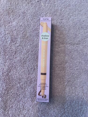 TARTE Quick Stick Waterproof Shadow & Liner In Matte Cream/ Aubergine, NIB