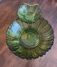 Anchor Hocking Chip And Dip Set 1960s Country Estate Pattern