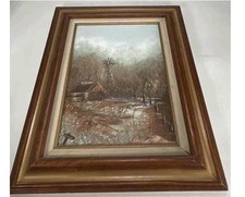 James Wright (1885–1947) Original Oil Painting - Framed Rural Landscape Barn