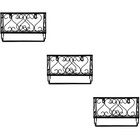 3 pcs Simple Wine Bottle Cups Organizer Wall Mounted Iron Wine Storage Rack
