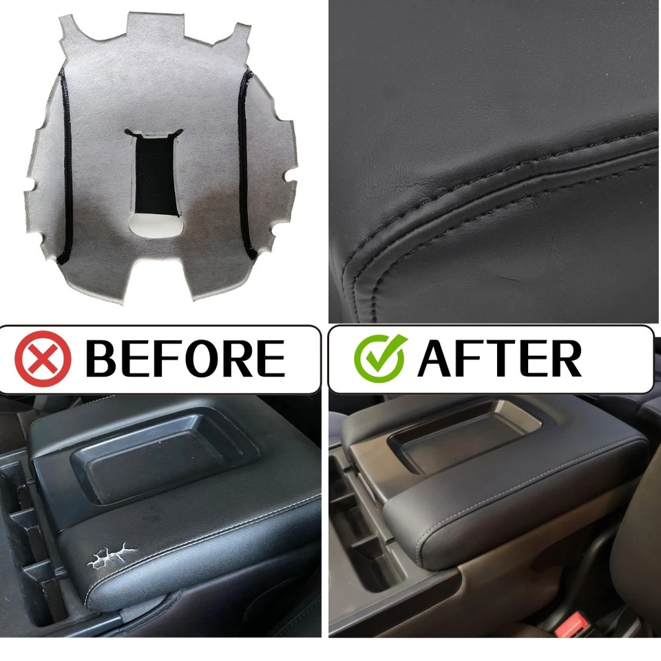 Cubierta reposabrazos tapa consola para Chevy Silverado GMC Sierra 1500 2500HD 2014-2018 Foto 4 de 4