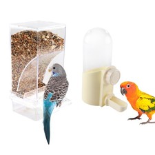 Bird Feeder Water Dispenser Set Bird Feeder for cage Automatic Bird Feeder fo...