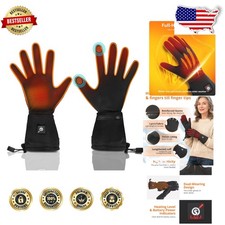 Rechargeable Heated Glove Liners - Thin, Touchscreen, 7.4V Battery, 150 F Warmth