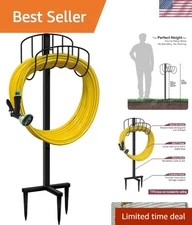 150 Ft Capacity Outdoor Hose Storage Rack - Durable Steel & Easy Assembly