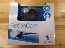Ematic ActionCam HD Waterproof Camera for Sports Helmet Recording - New in Box