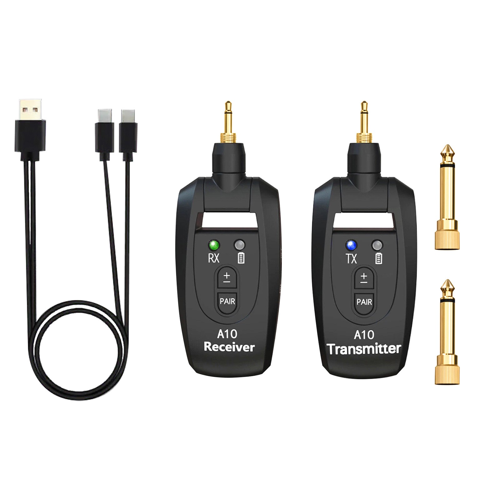 Wireless System Kit For Electric Guitar & Bass Transmitter Receiver 2.4GHz