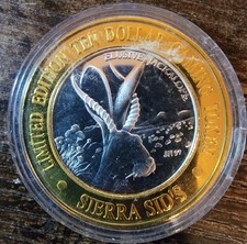SIERRA SIDS CASINO $10 .999 Cap Silver Strike JACKALOPE 25th Anniversary