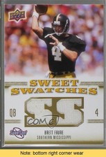 2010 Upper Deck NCAA Sweet Spot Sweet Swatches Brett Favre #SSW-7 HOF READ 0af