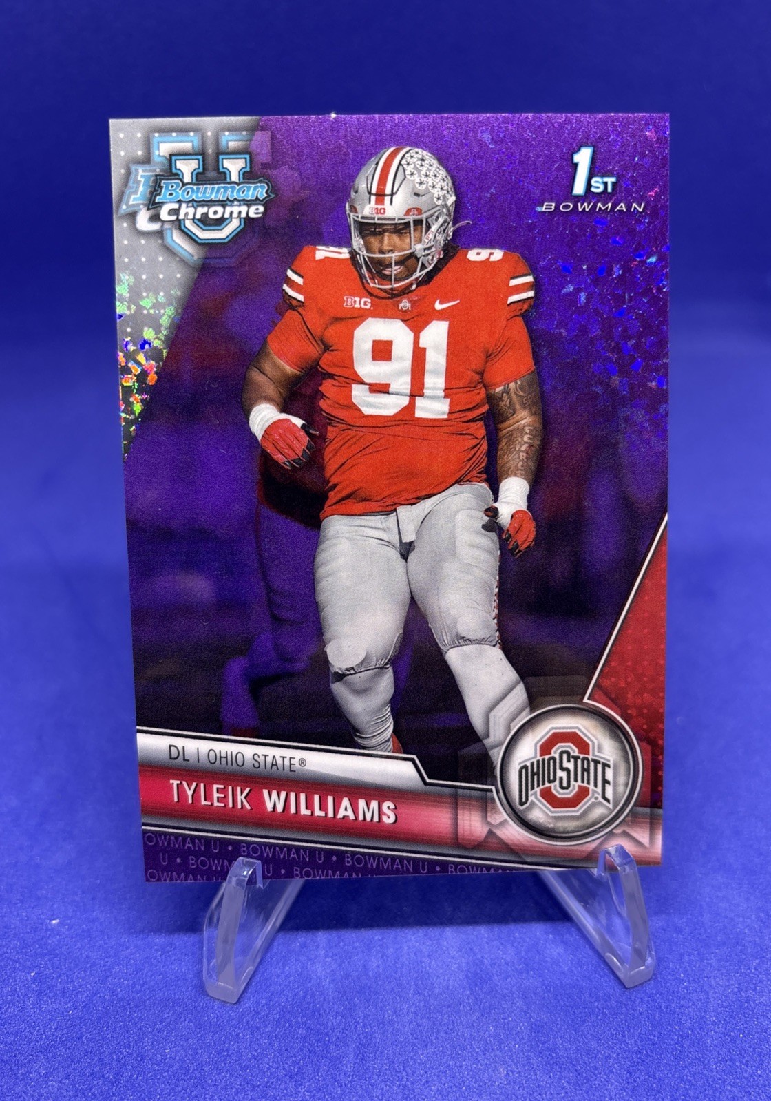 2023 Bowman University Chrome - Tyleik Williams #149 Purple Refractor /399 (RC)