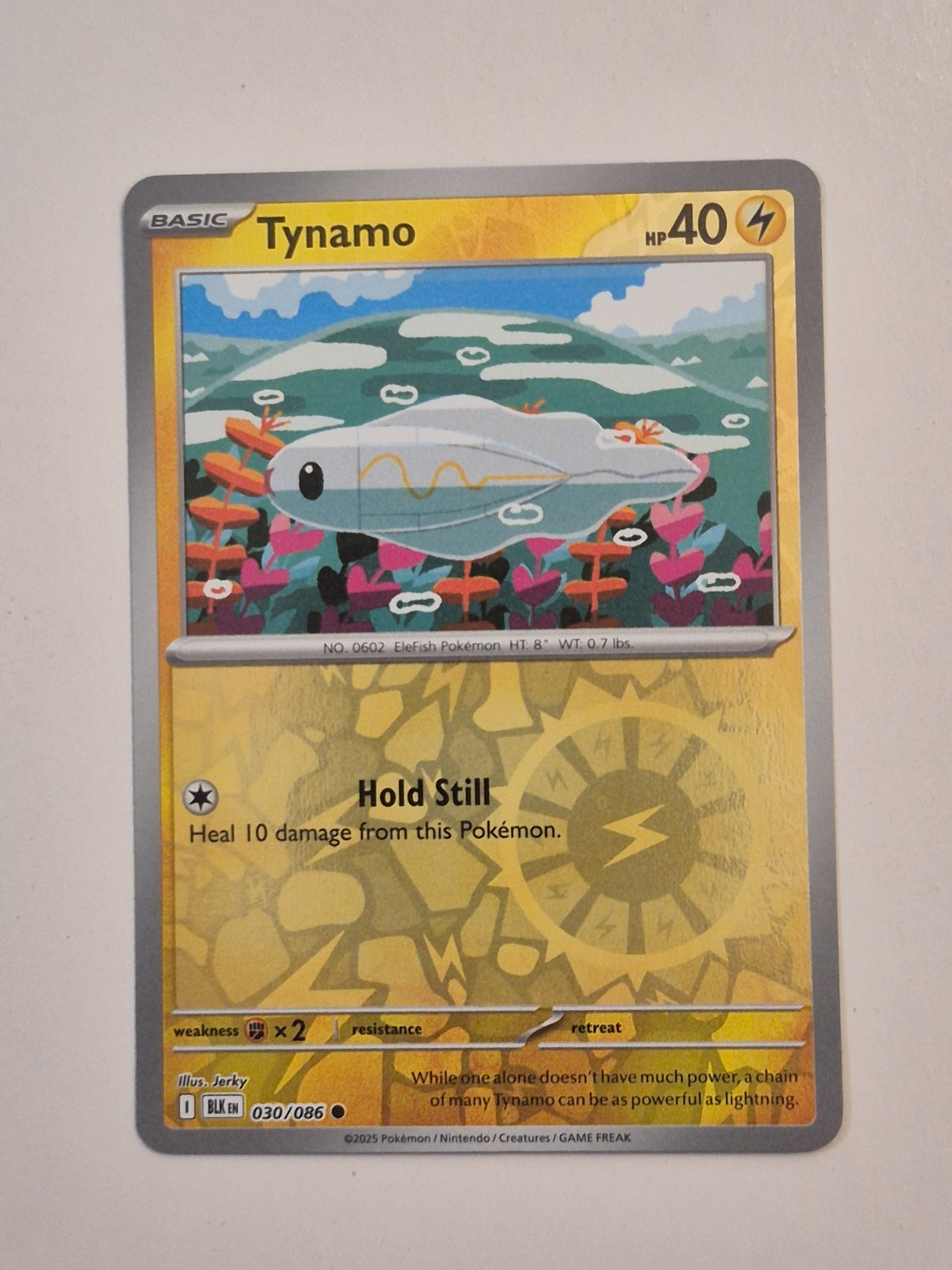 Pokemon Tynamo Reverse Holo 30/86 Black Bolt NM