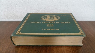 			Lloyds register of yacts 1938, E.M Bowden, Llyods register, 1938,		