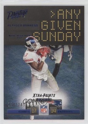 2021 Panini Prestige Any Given Sunday Xtra Points Blue /249 Plaxico Burress 0i6y
