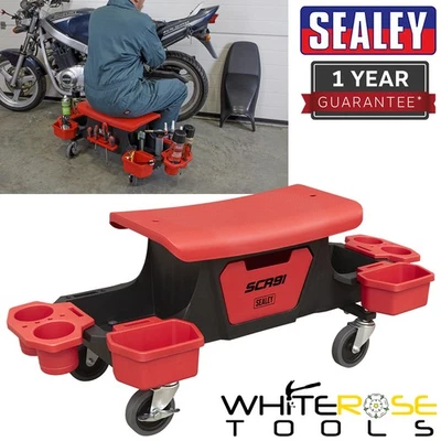Asiento utilitario Sealey mecánico detalle taburete garaje taller - Imagen 1 de 4