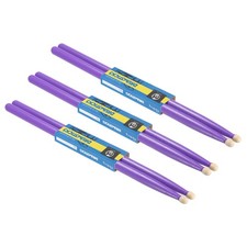 3 Pair Maple Wood Drumstick Anti Slip Drum Stick 5A Purple