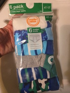 6 Pack Toddler Boys Briefs Size 4T 5T