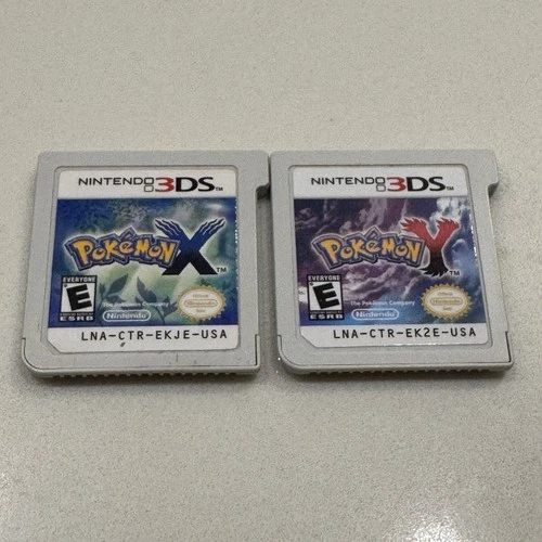 (2)Games Pokemon X & Y (3DS, 2013) Authentic Bundle Lot TESTED US Version