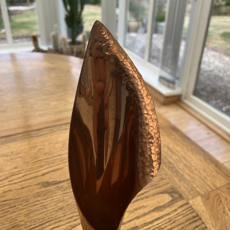 Art Nouveau Hand-Beaten Copper Calla Lily Vase - Image 3 of 4
