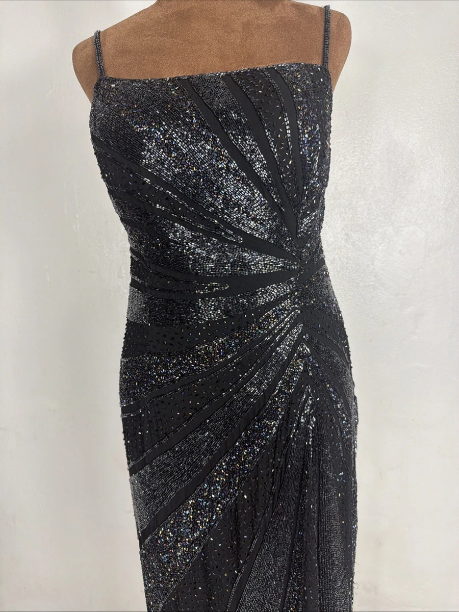 ebay black formal dress Retro Stage Cocktail Button Split Bodycon Dress main image 1